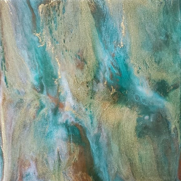 Artisan Other - "Inner Peace" Resin Painting on Canvas